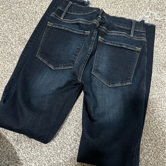 FRAME Le Skinny De Jeanne Raw Hem Crop Jeans SIZE 24 - Picture 5 of 6